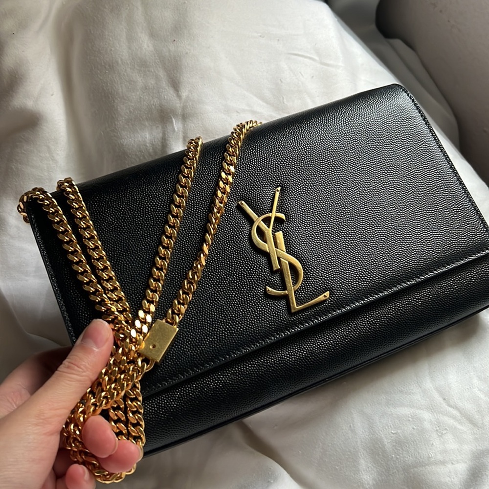 Ysl medium black kate bag